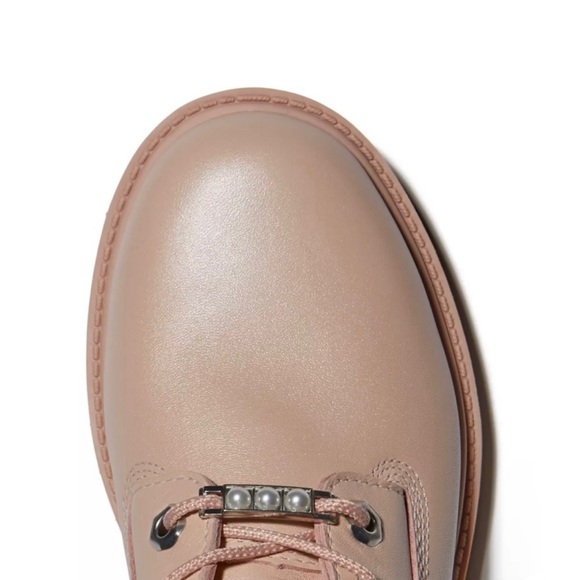 Womens Timberland 6" Metallic Collar Premium Boot - Cameo Rose / Silver - Picture 5 of 15